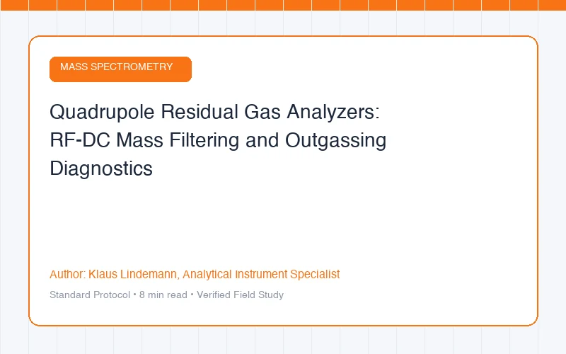 Quadrupole Residual Gas Analyzers: RF-DC Mass Filtering and Outgassing Diagnostics